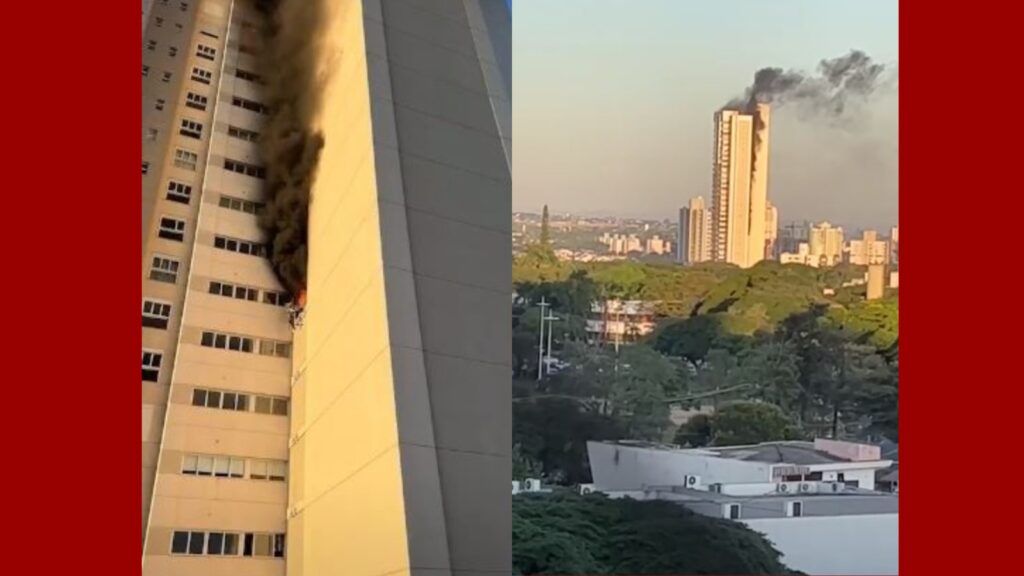 Edificio-de-luxo-pega-fogo-no-Centro-de-Maringa Edifício de luxo pega fogo no Centro de Maringá