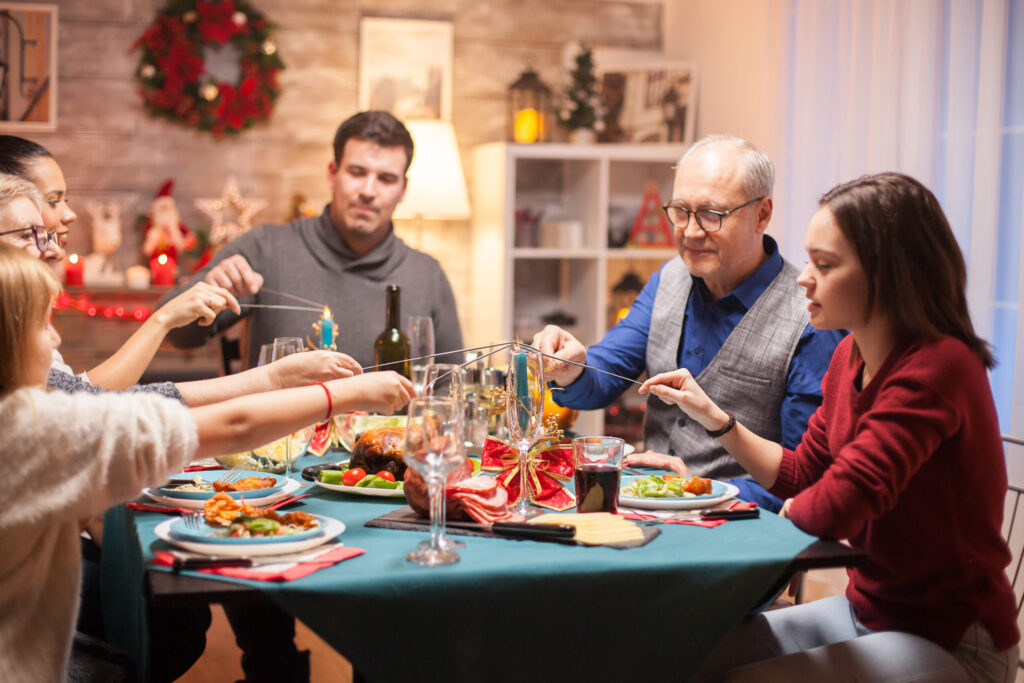 Big family at christmas dinner Big family at christmas dinner