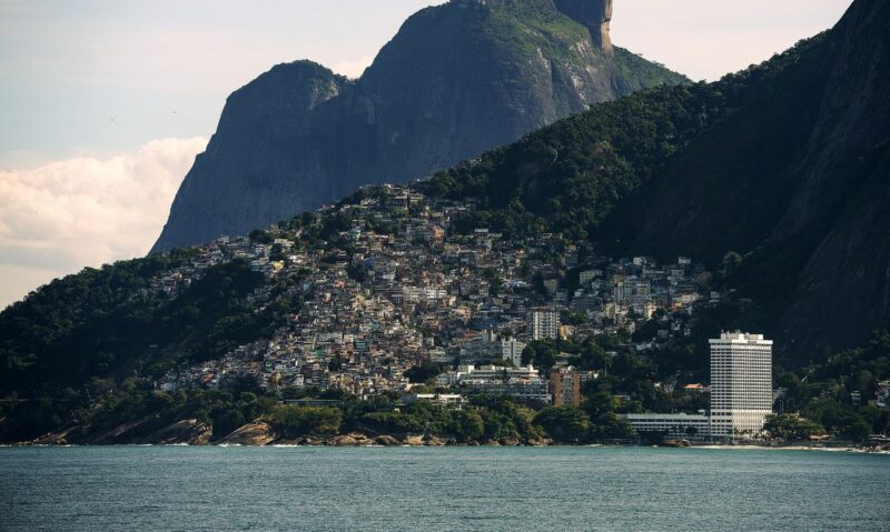 Comunidade do Vidigal, no Leblon, na zona sul do Rio de Janeiro