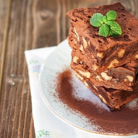 Cake chocolate brownies on wooden background Cake chocolate brownies on wooden background
