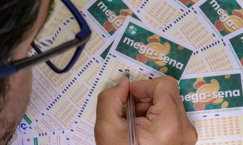 Bilhetes de aposta da mega-sena mega-sena-sorteio