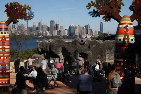 Vista do Zoológico Taronga, em Sydney, Austrália Vista do Zoológico Taronga, em Sydney, Austrália