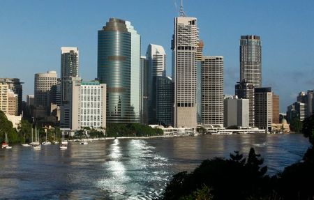 Rio Brisbane, no centro da cidade australiana de Brisbane Rio Brisbane, no centro da cidade australiana de Brisbane