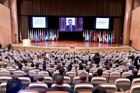Presidente da Síria, Bashar al-Assad, em conferência internacional Presidente da Síria, Bashar al-Assad, em conferência internacional