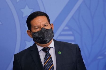 Vice-presidente Hamilton Mourão em cerimônia no Palácio do Planalto