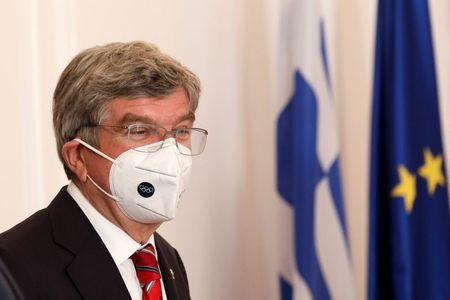 Presidente do Comitê Olímpico Internacional, Thomas Bach, em Atenas Presidente do Comitê Olímpico Internacional, Thomas Bach, em Atenas