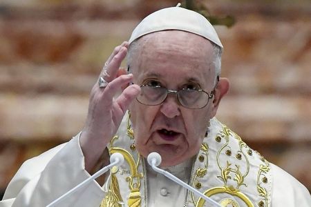Pope Francis delivers his Urbi et Orbi blessing, at the Vatican Pope Francis delivers his Urbi et Orbi blessing, at the Vatican