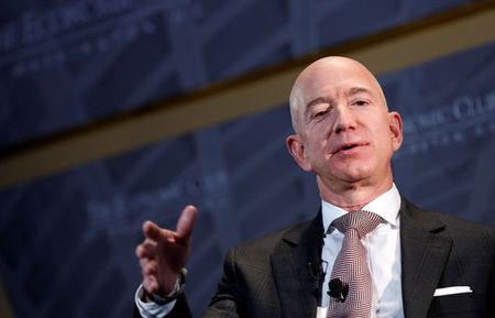 Jeff Bezos durante evento em Washington Jeff Bezos durante evento em Washington