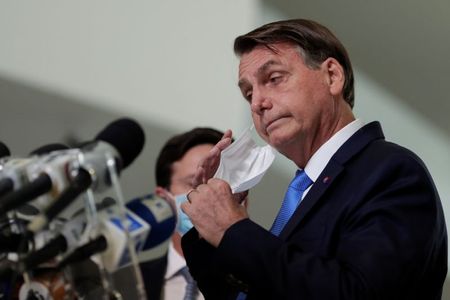 Presidente Jair Bolsonaro durante pronunciamento à imprensa em Brasília