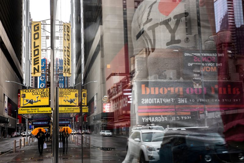 Teatro da Broadway fechado em Nova York Teatro da Broadway fechado em Nova York