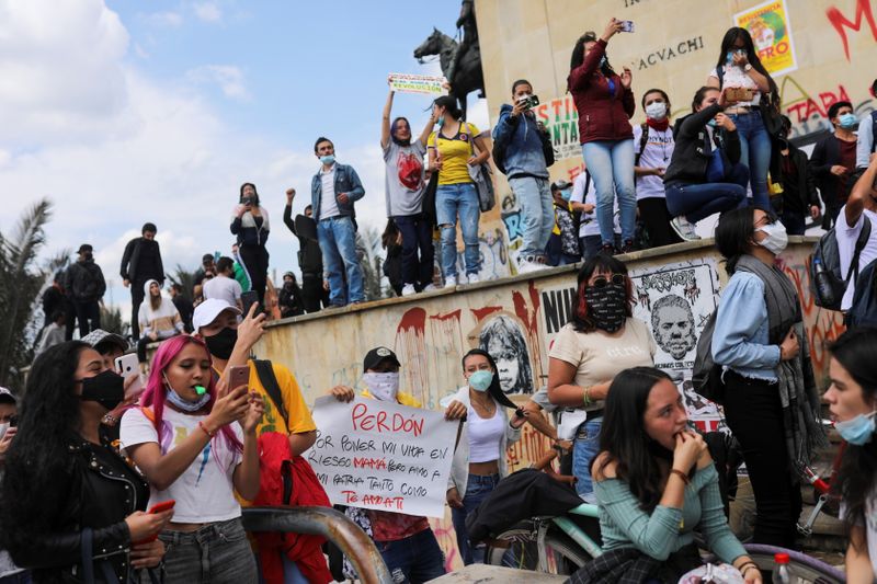 Protesto em Bogotá