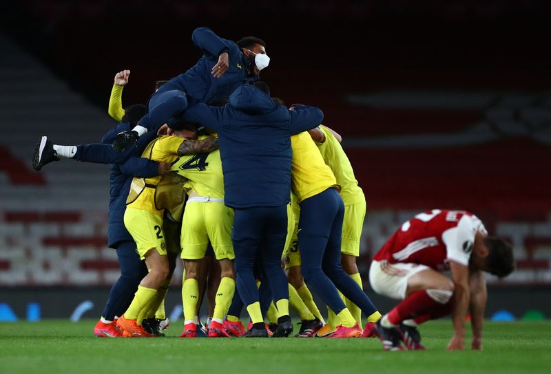 Villarreal comemora classificação na Liga Europa