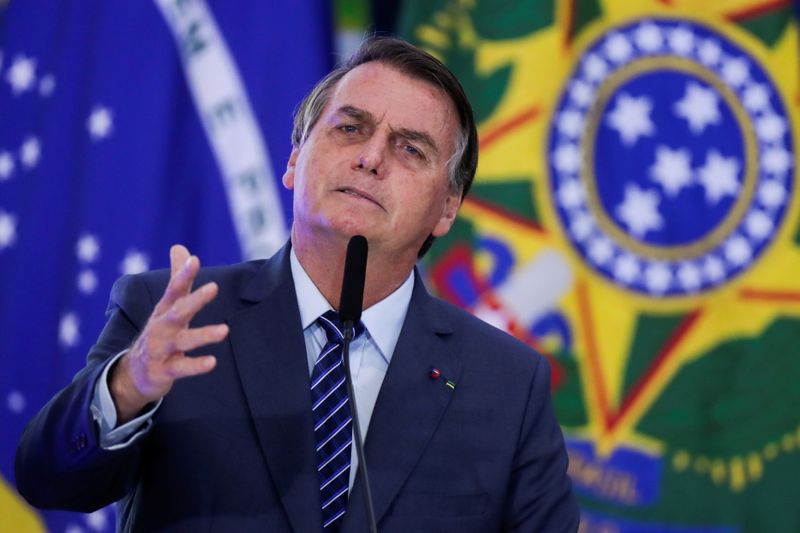 Presidente Jair Bolsonaro discursa durante cerimônia no Palácio do Planalto Presidente Jair Bolsonaro discursa durante cerimônia no Palácio do Planalto