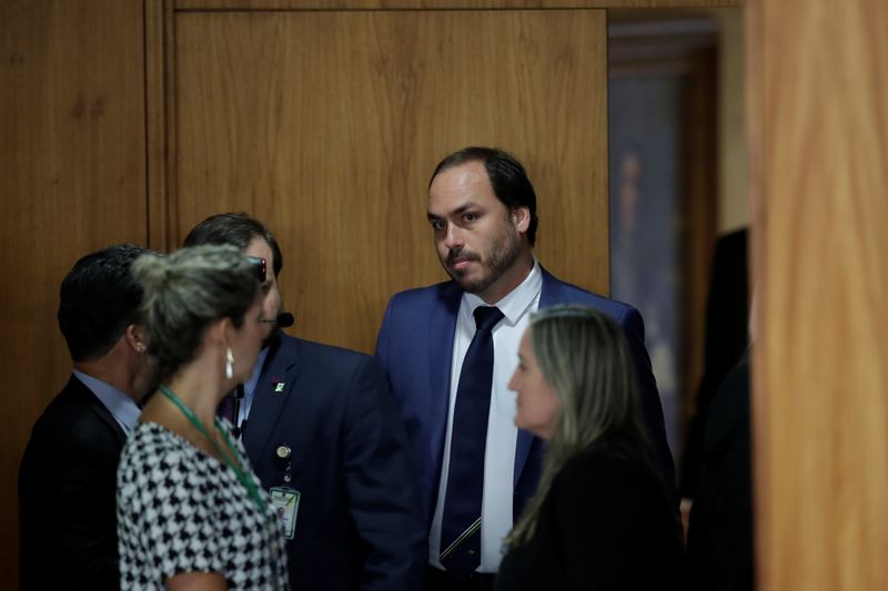 Vereador Carlos Bolsonaro no Palácio do Planalto