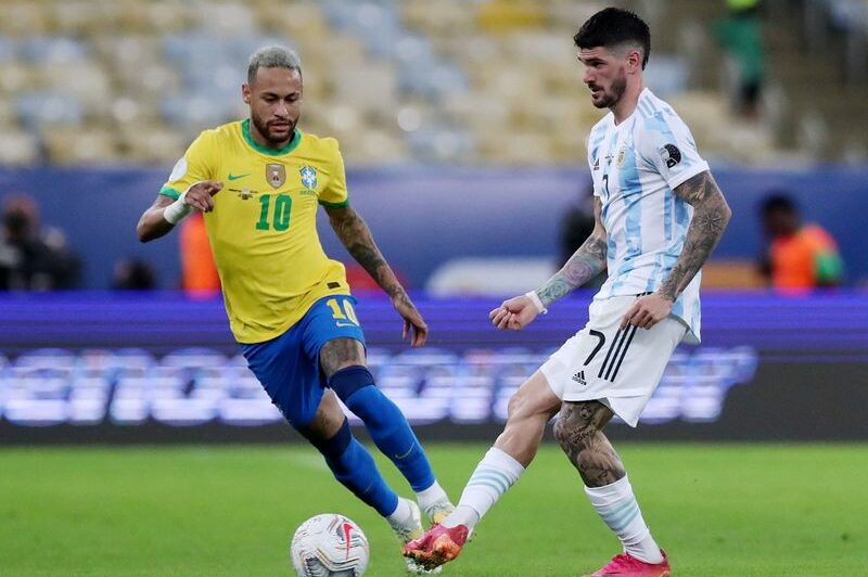 De Paul em jogo da Argentina contra o Brasil