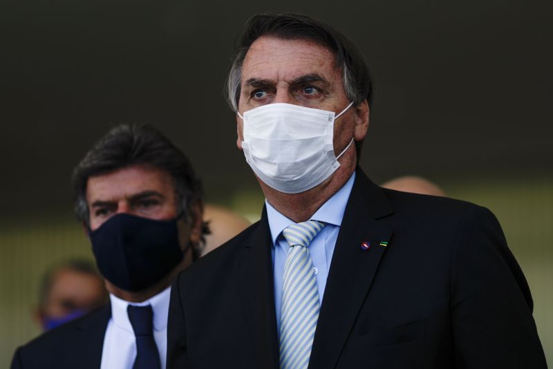 Bolsonaro e Luiz Fux em Brasília
