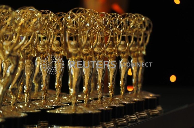 Estatuetas do Emmy antes de premiação