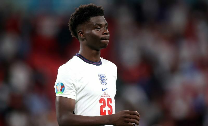 Jogador inglês Bukayo Saka. 11/7/2021 shootout Pool via REUTERS/Carl Recine