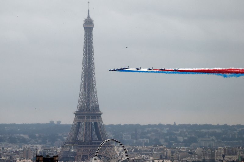 Celebração do Dia da Bastilha em Paris, França