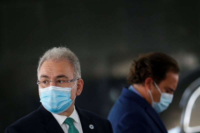 Ministro da Saúde, Marcelo Queiroga, durante entrevista coletiva em Brasília