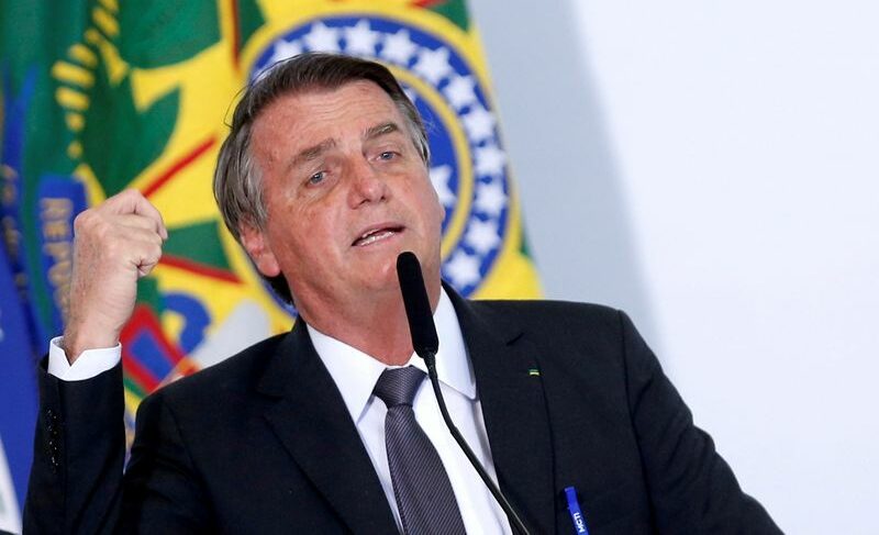 Presidente Jair Bolsonaro durante cerimônia no Palácio do Planalto