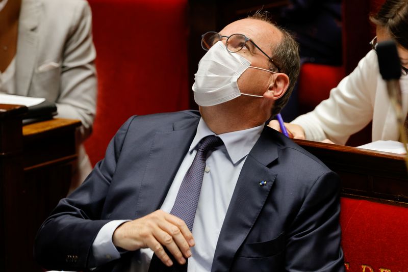 Primeiro-ministro da França, Jean Castex, durante sessão da Assembleia Nacional em Paris