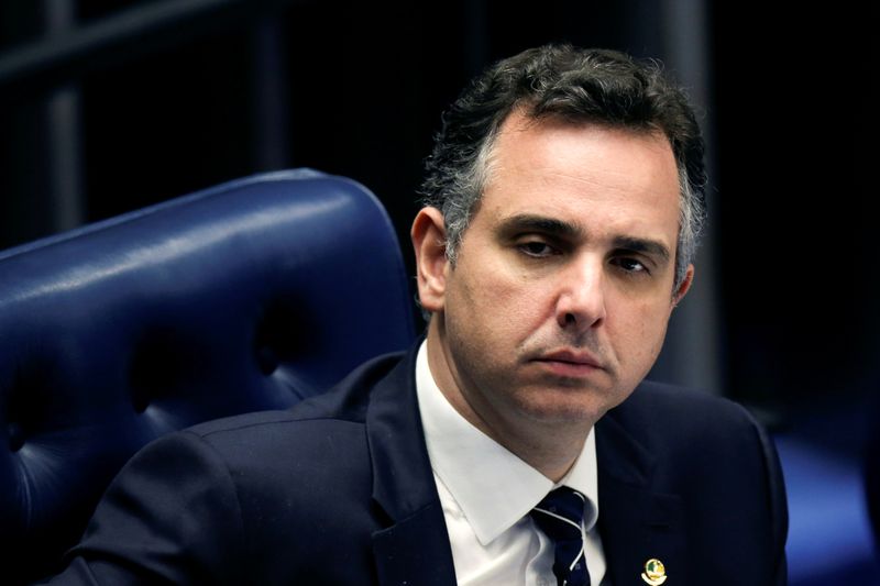 Presidente do Legislativo, Rodrigo Pacheco (DEM-MG), em Brasília