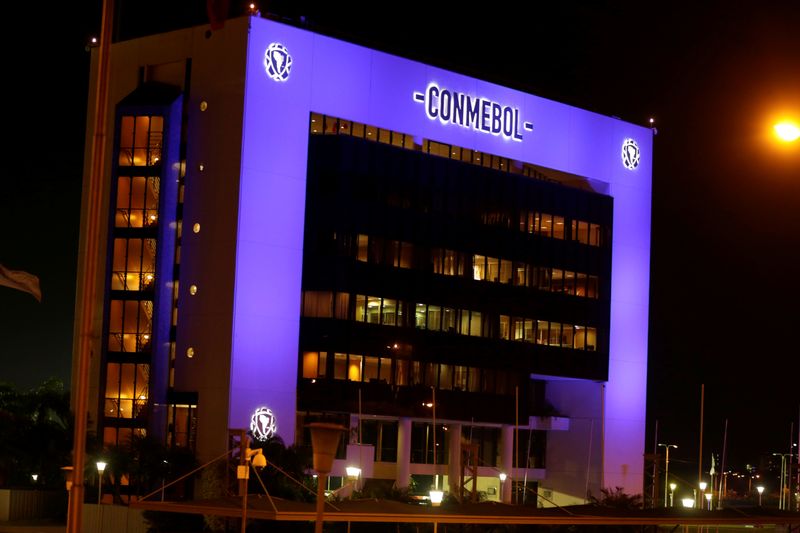 Fachada do prédio da Conmebol em Luque, no Paraguai