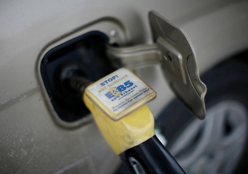 Combustível etanol em posto de gasolina no Iowa, EUA.
