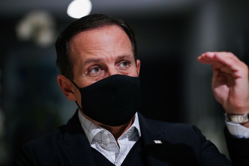 Governador de São Paulo, João Doria, durante entrevista à Reuters no Palácio dos Bandeirantes