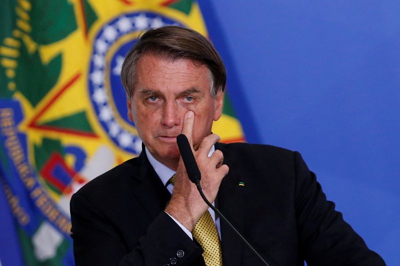 Presidente Jair Bolsonaro durante cerimônia no Palácio do Planalto
