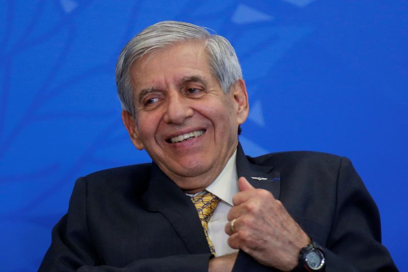 Ministro-chefe do GSI, Augusto Heleno, durante cerimônia no Palácio do Planalto