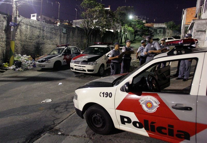 Viaturas da Polícia Militar em Sao Paulo
