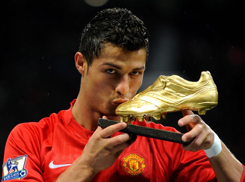 Cristiano Ronaldo durante primeira passagem pelo Manchester United