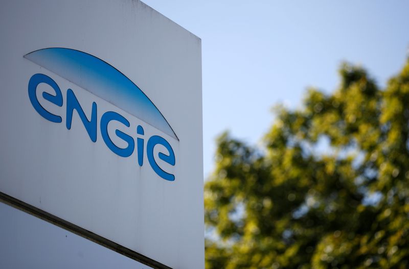 Logo da Engie fotografado em Nantes, França