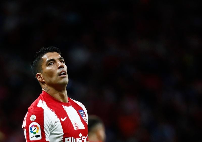Luis Suárez durante partida do Atlético de Madri contra o Villarreal pelo Campeonato Espanhol