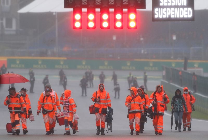 Paralisação do GP da Bélgica de F1 devido à chuva