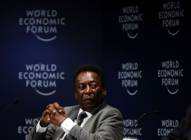 Pelé participa do Fórum Econômico Mundial em São Paulo, em 2018