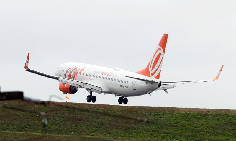 Aeronave operada pela Gol pousa no aeroporto de Congonhas (SP) Aeronave operada pela Gol pousa no aeroporto de Congonhas (SP)