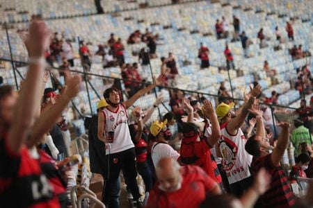 Torcedores do Flamengo durante partida no Maracanã