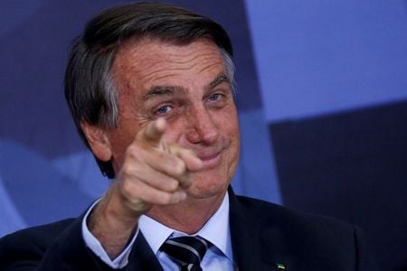 Presidente Jair Bolsonaro durante cerimônia no Palácio do Planalto