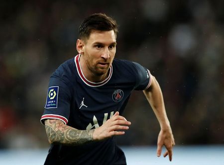 Lionel Messi durante partida do Paris St Germain contra o Lyon pelo Campeonato Francês
