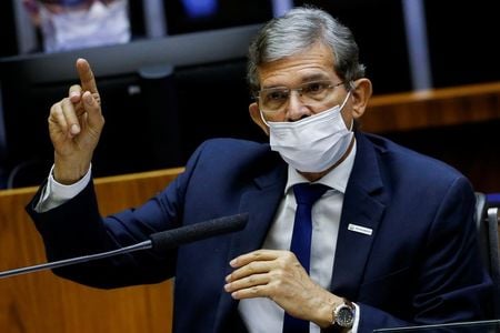 O presidente da Petrobras em audiência em Brasília