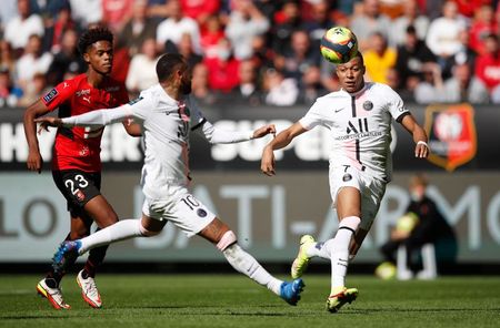 Lance da partida em que o PSG perdeu para o Rennes por 2 a 0.