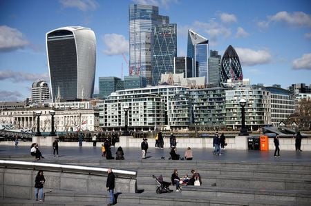 Vista do distrito financeiro City of London.