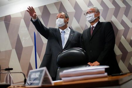Presidente da CPI da Covid, Omar Aziz, e relator da comissão, Renan Calheiros