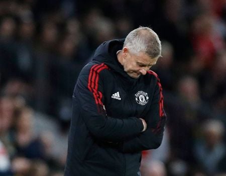 Ole Gunnar Solskjaer durante partida do Manchester United contra o Liverpool pelo Campeonato Inglês