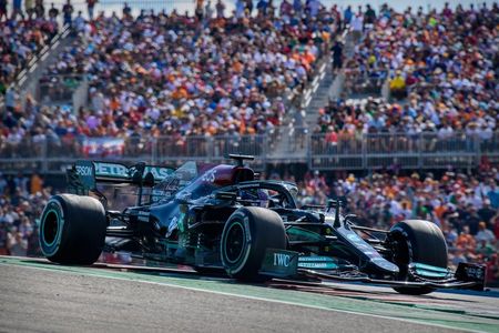 Piloto Lewis Hamilton, da Mercedes, no GP dos EUA de F1
