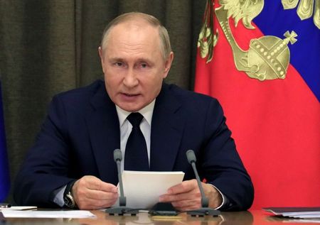 Presidente da Rússia, Vladimir Putin, durante reunião em Sochi