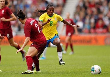 Formiga durante amistoso da seleção brasileira contra a Inglaterra em 2019